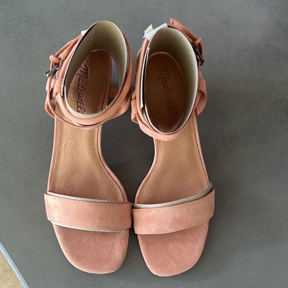 Madewell Loli Ankle-Strap Suede Heeled Sandals in Ground Clay Women’s size 6.5 - Picture 4 of 12